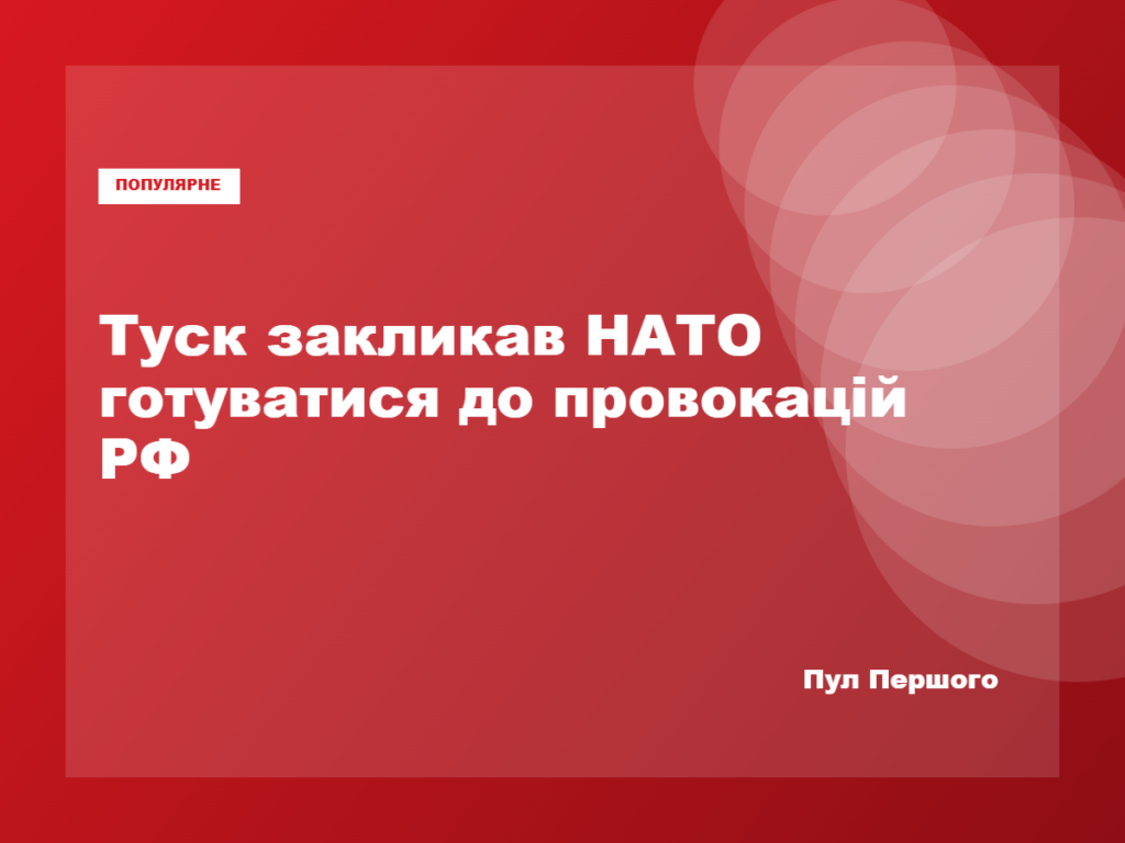 Дональд Туск заявив про готовність НАТО до провокацій Росії