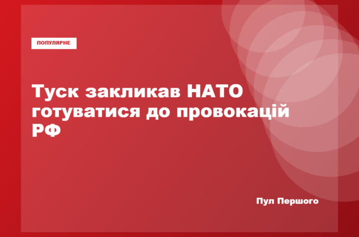 Дональд Туск заявив про готовність НАТО до провокацій Росії
