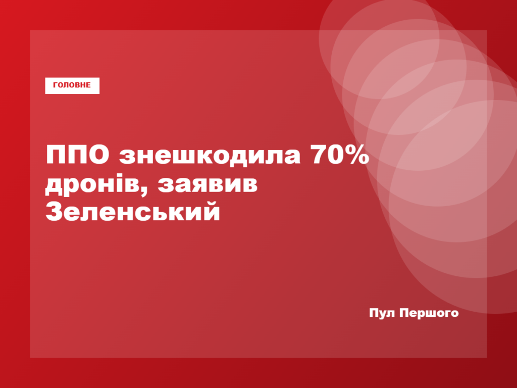 Володимир Зеленський заявив про показники знешкодження російських дронів