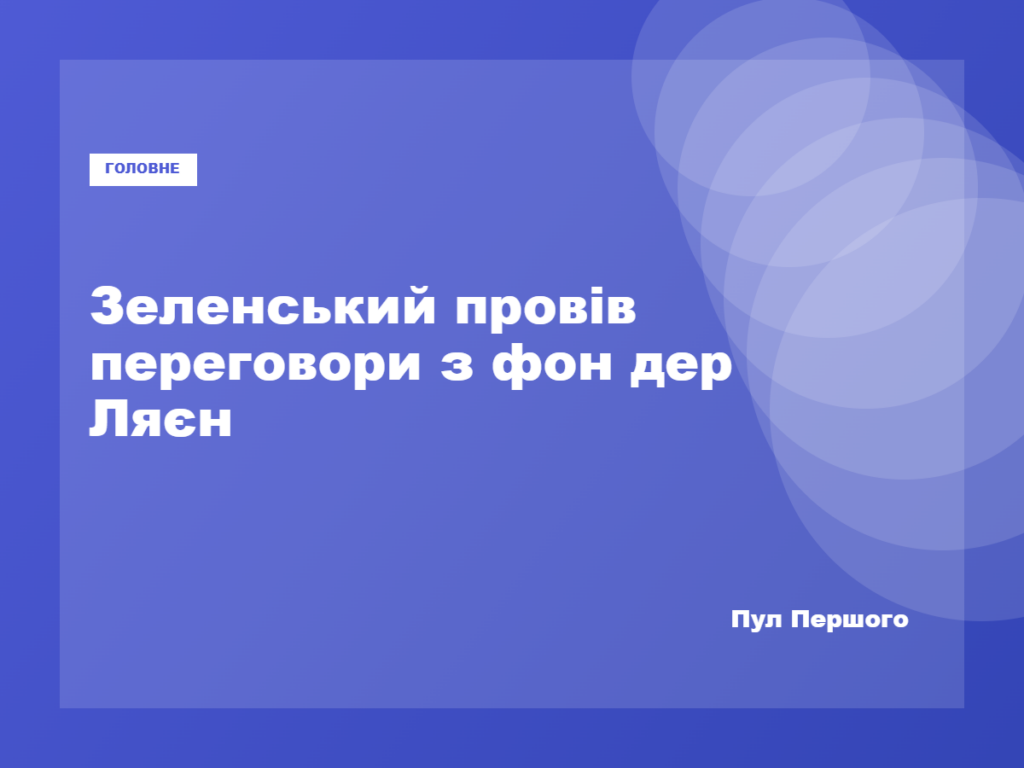 Володимир Зеленський та Урсула фон дер Ляєн