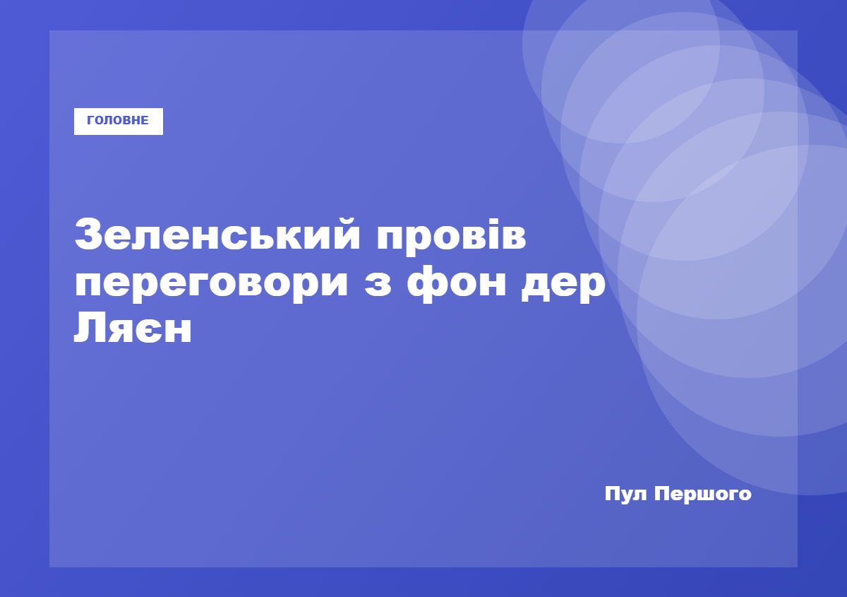 Володимир Зеленський та Урсула фон дер Ляєн