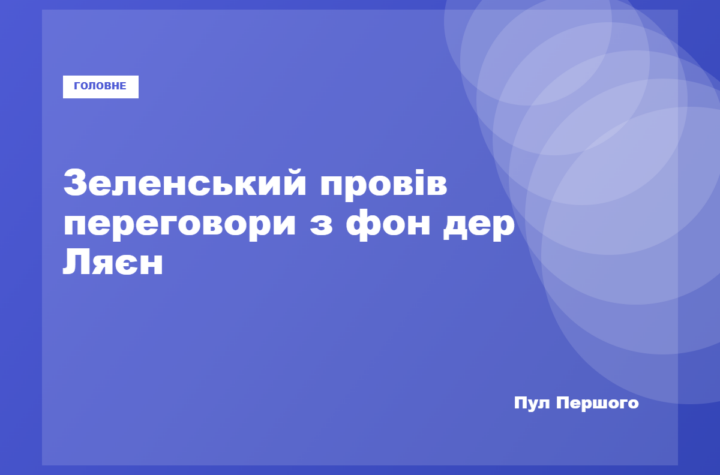 Володимир Зеленський та Урсула фон дер Ляєн